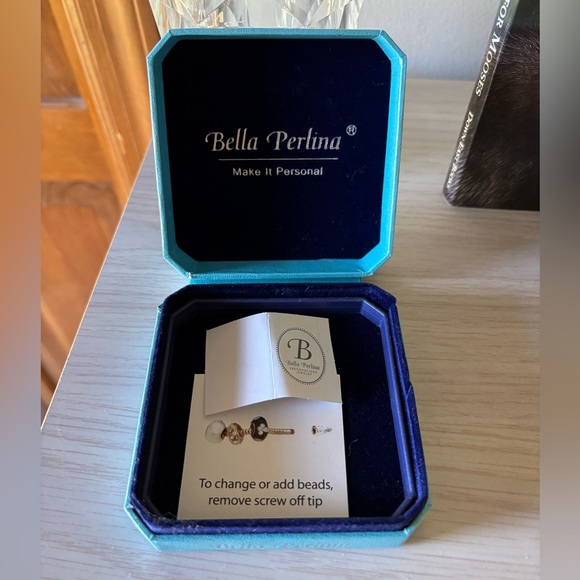 Bella Perlina Silver Bracelet with Blue/White/Silver Beads - Picture 8 of 15